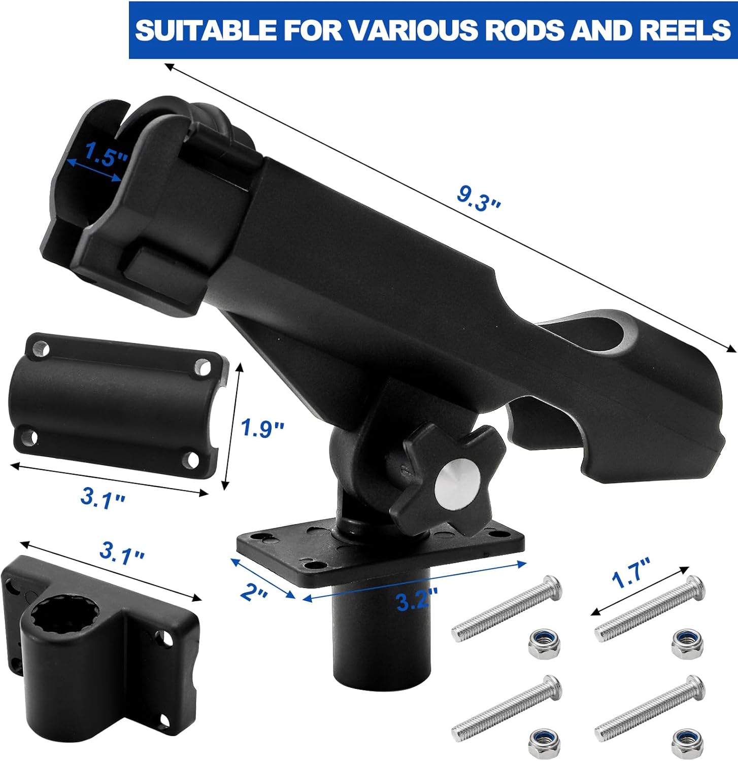 2 Pack Fishing Rod Holder with – Fishing Kayak Rod Holder recenzja i cena