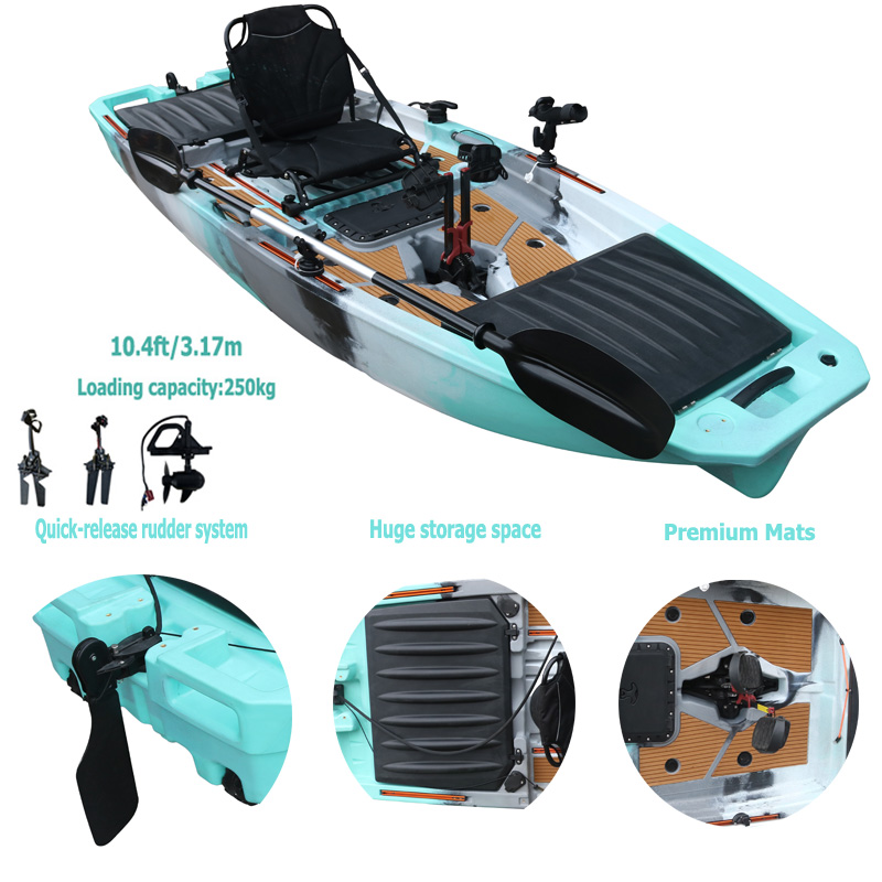 10FT Single Seat LLDPE Sit On  – Fishing Kayak Pedal Drive recenzja i cena